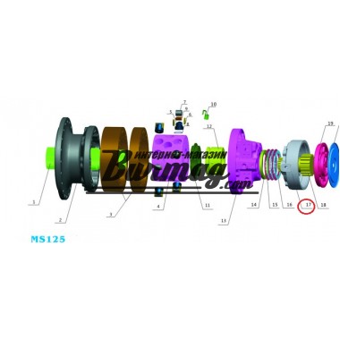 Цилиндр тормоза (brak cylinder) Poclain Hydraulics