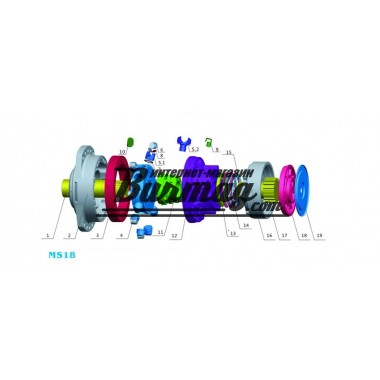 Тормозной цилиндр (breke cylinder) Poclain Hydraulics ( MS18 )
