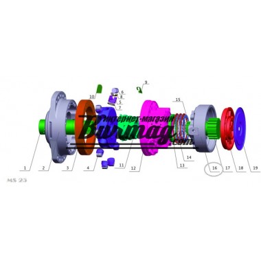 Тормозной цилиндр (breke cylinder) Poclain Hydraulics