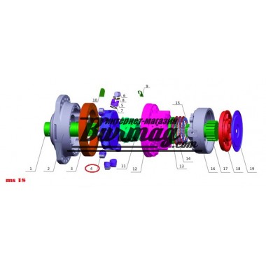 Блок цилиндров 43.2 (rotor) Poclain Hydraulics   MS18