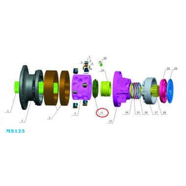 Пластина клапана (valve plate) Poclain Hydraulics