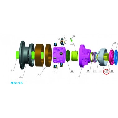 Цилиндр тормоза (brak cylinder) Poclain Hydraulics