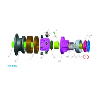 Вал тормоза (breke shaft) Poclain Hydraulics