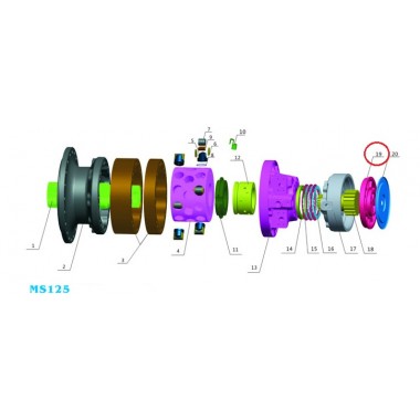 Плунжер тормоза (brake  plunger) Poclain Hydraulics