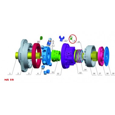Палец (spring pin) Poclain Hydraulics