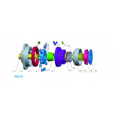 Распределитель (distributior) (one speed)  Poclain Hydraulics ( MS18 )