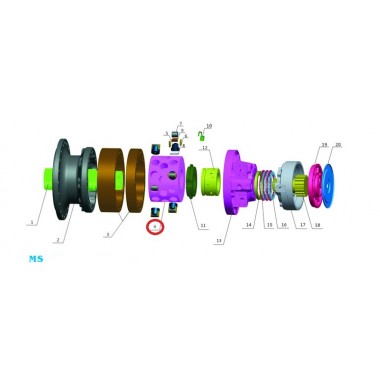 Блок цилиндров (rotor) Poclain Hydraulics