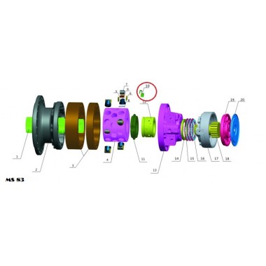 Палец (spring pin) Poclain Hydraulics