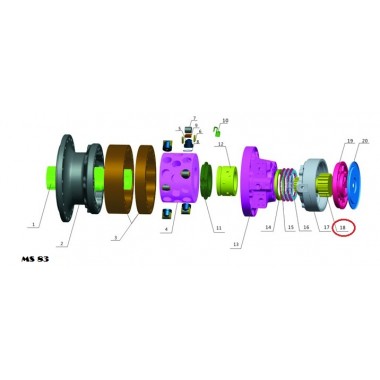 Вал тормоза (brek shaft) Poclain Hydraulics