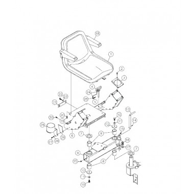 279361003 Кнопка сидения оператора 6x6 - 100x120 SII Вермеер(Vermeer)