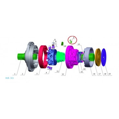 Палец (spring pin) Poclain Hydraulics