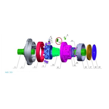 Пластиковый блок (plastic block) Poclain Hydraulics