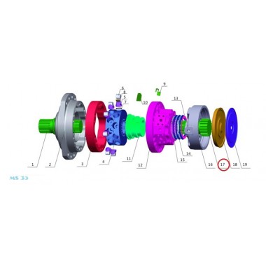 Вал тормоза (breke shaft) Poclain Hydraulics