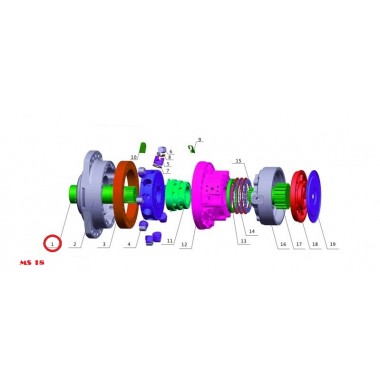 Ведущий вал (drive shaft) Poclain Hydraulics