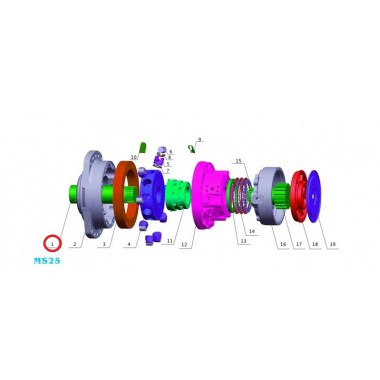 Ведущий вал (drive shaft) Poclain Hydraulics