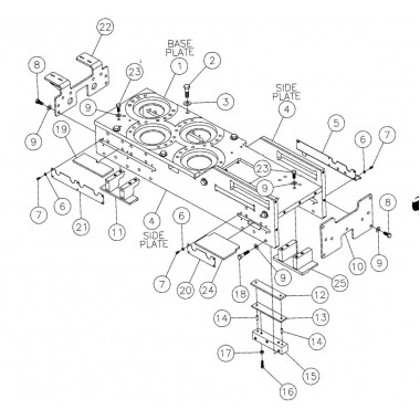 296275685 Пластина каретки 80х100 SII, 100x120 SII, 130x150 (пластик) (299005953)