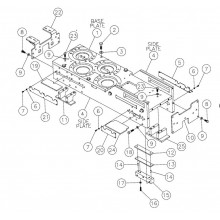 296275693 Пластина каретки 80х100 SII, 100x120 SII, 130x150 (пластик) (299005954) Вермеер(Vermeer)